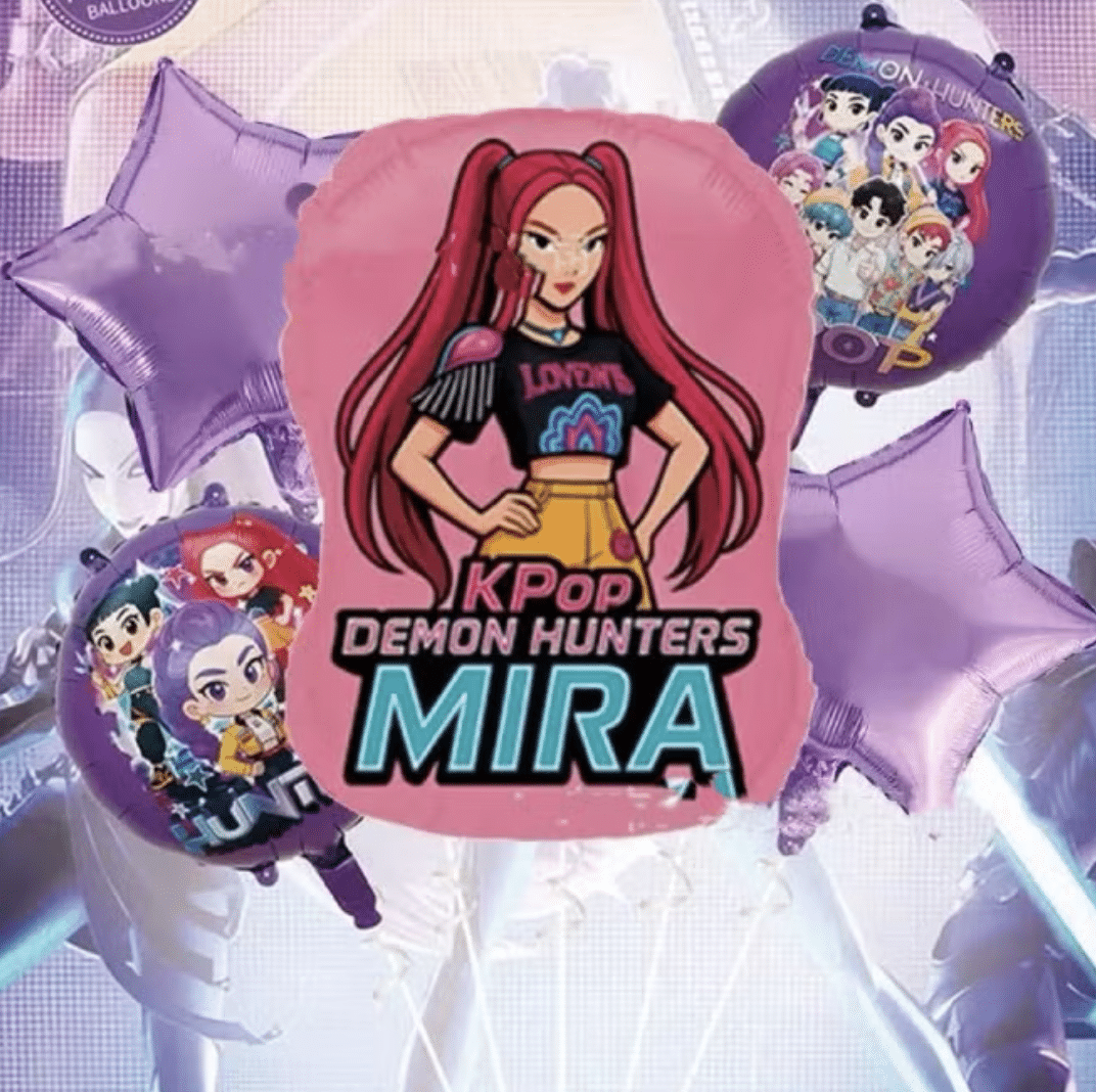Комплект фолио балони K-Pop Demon Hunters – Mira, 5 броя вариант 2 2 Комплект фолио балони K-Pop Demon Hunters – Mira, 5 броя вариант 2